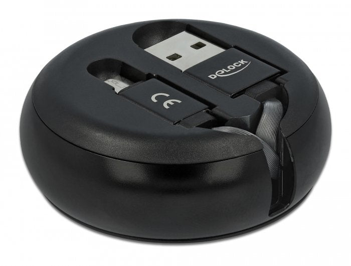 Delock Usb 2.0 Aufrollcable Typ-A Zu Lightning 8 Pin Weiss Ros