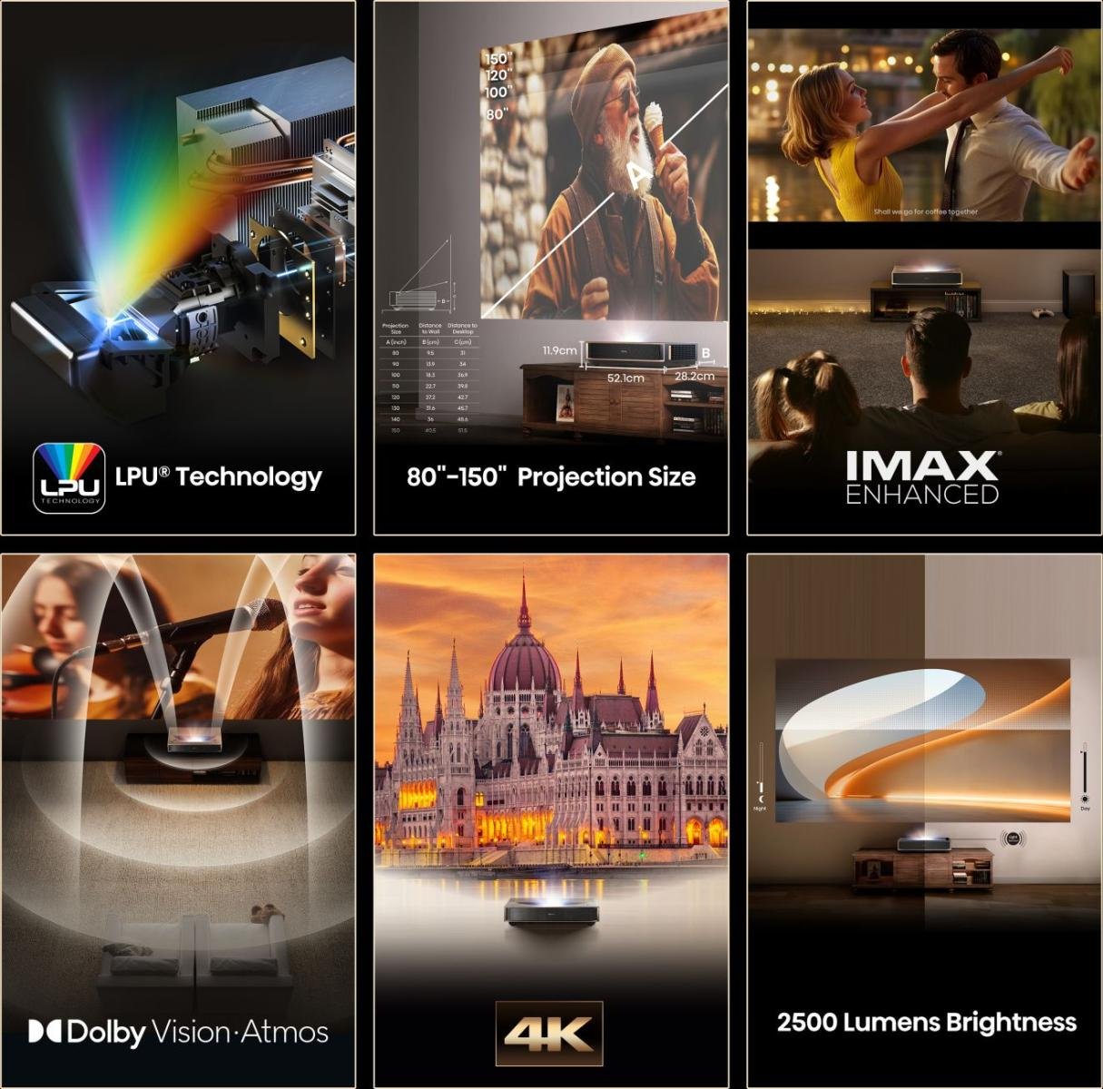 EAN 6942351423012 - Hisense PT1 Proyector de alcance ultracorto UHD 4K (3840x2160) 3D Negro imagen 5