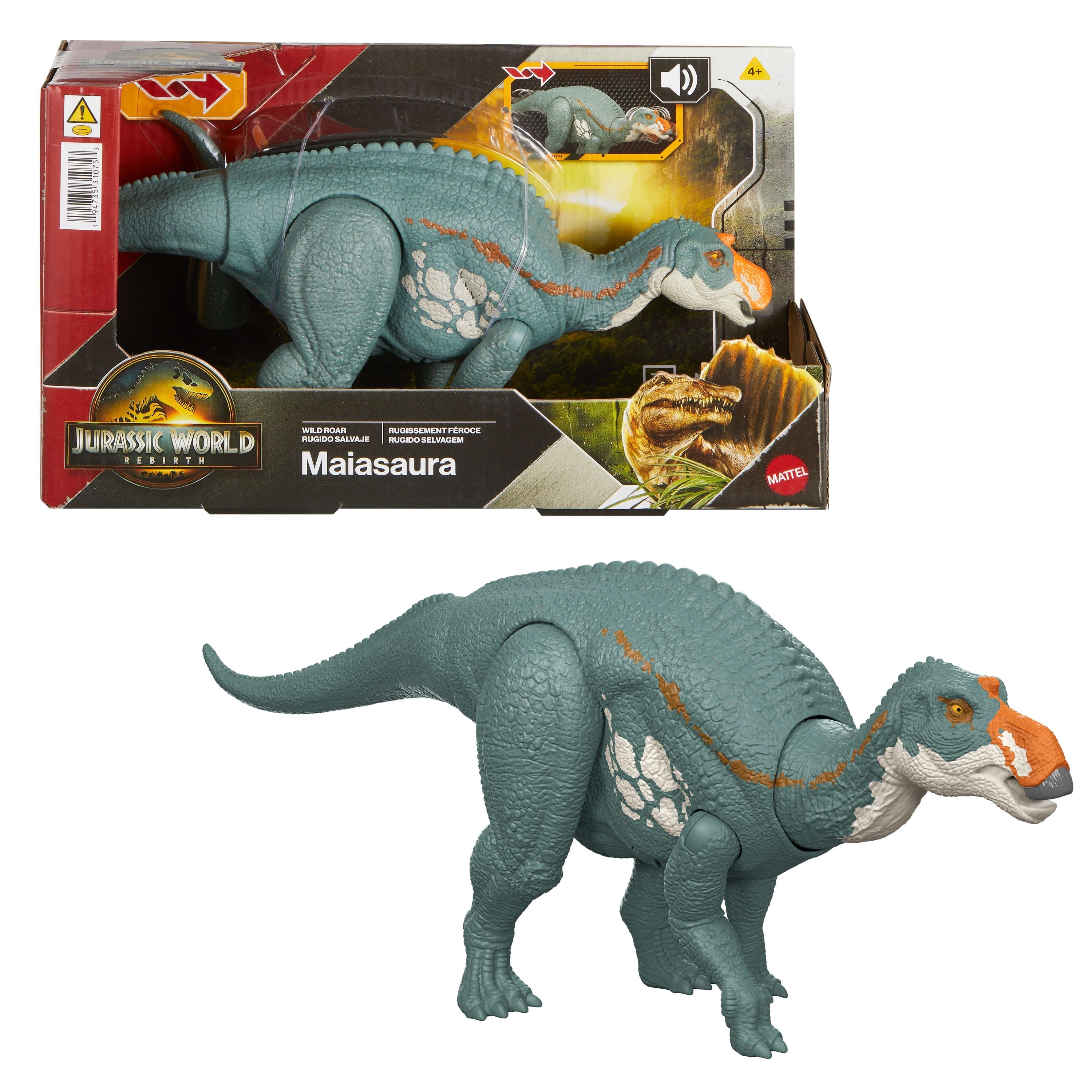 Figura Mattel Jurassic World Wild Roar Maiasaura, Personaje Jgc82
