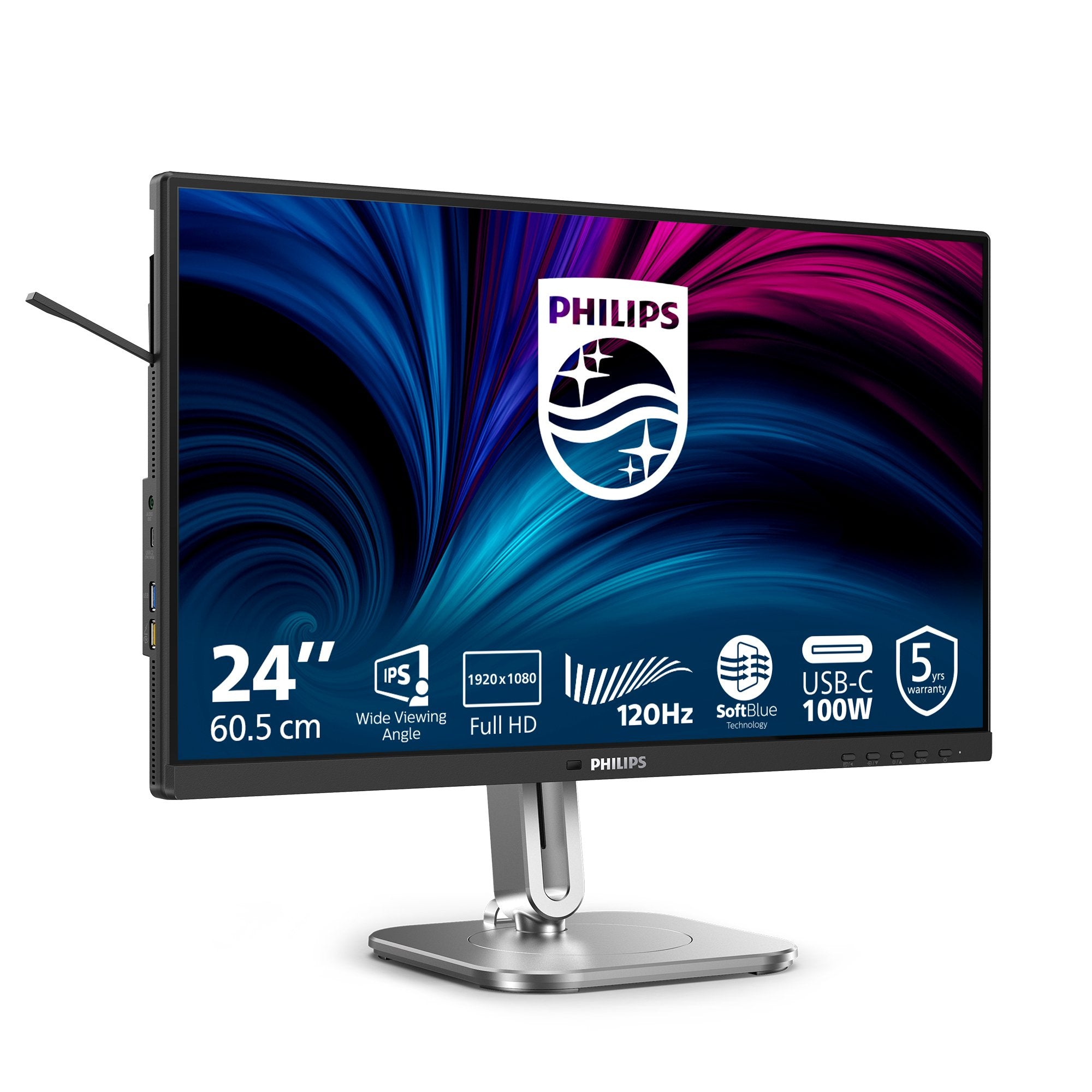 EAN 8721038003901 - Philips 4000 series 24B2U4301/00 pantalla para PC 60,5 cm (23.8") 1920 x 1080 Pixeles Full HD LCD Gris imagen 2