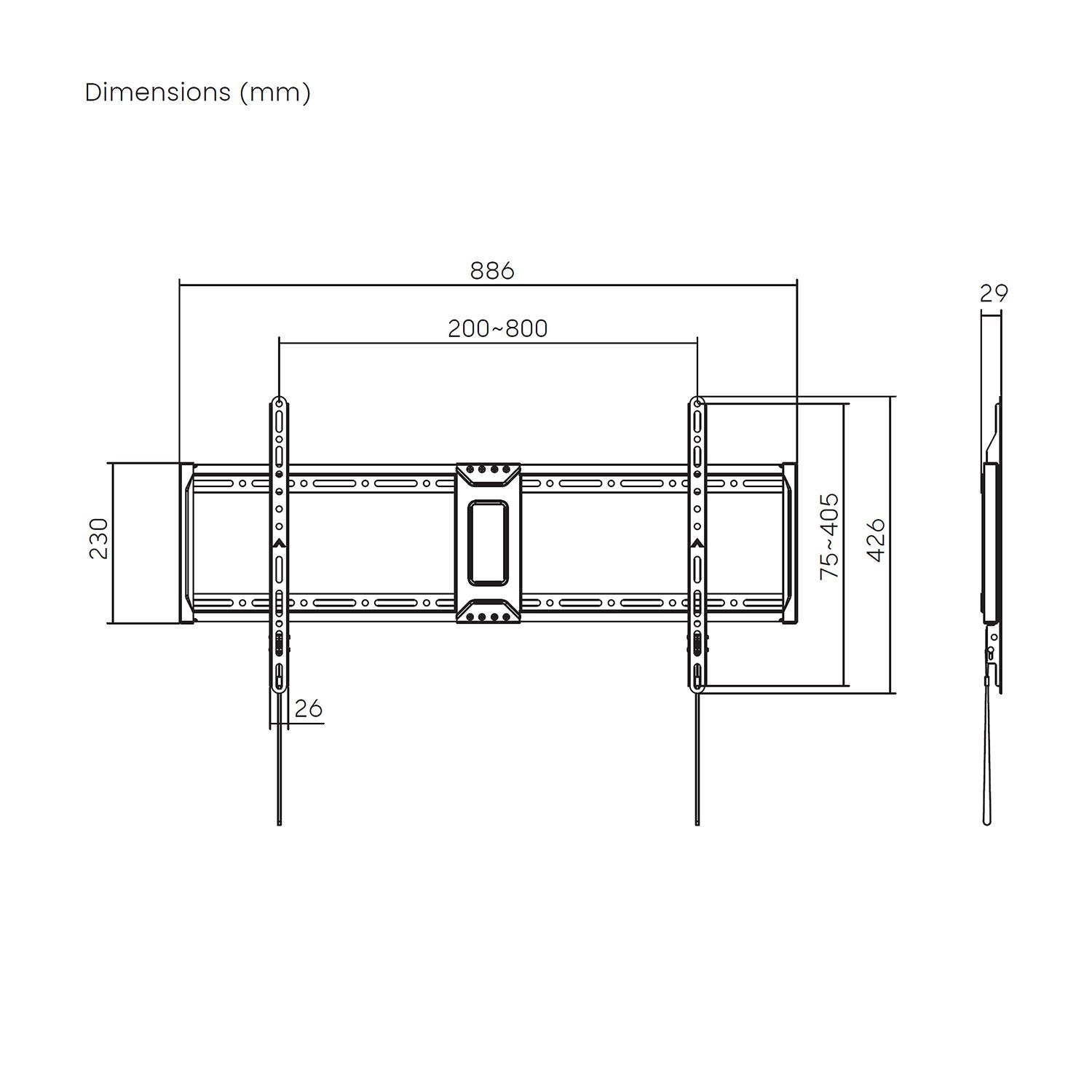 EAN 8435739902998 - AISENS WT100F-365 soporte para TV 2,54 m (100") imagen 7