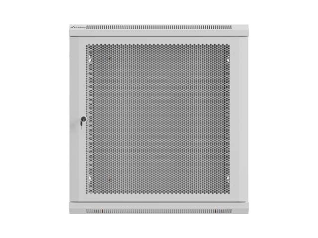 Lanberg Rack Cabinet 19in Wall-Mount 12u 600x600 Flat Pack With Perforated Door Grey