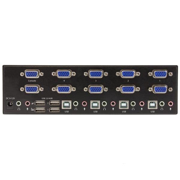 Startech Conmutador Kvm 4 Puertos Vga Dobles Usb