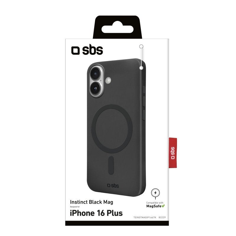 Sbs Instinct Mag Cover Iphone 16 Plus Schwarz