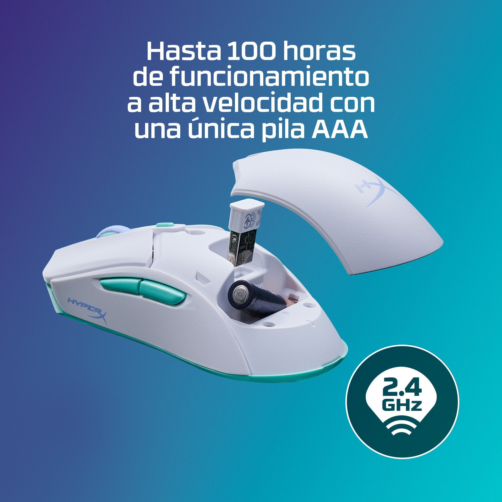 EAN 0197498115399 - HyperX Pulsefire Haste 2 Core Wireless White Gaming Mouse ratón Juego Ambidextro USB tipo A 3600 DPI imagen 4