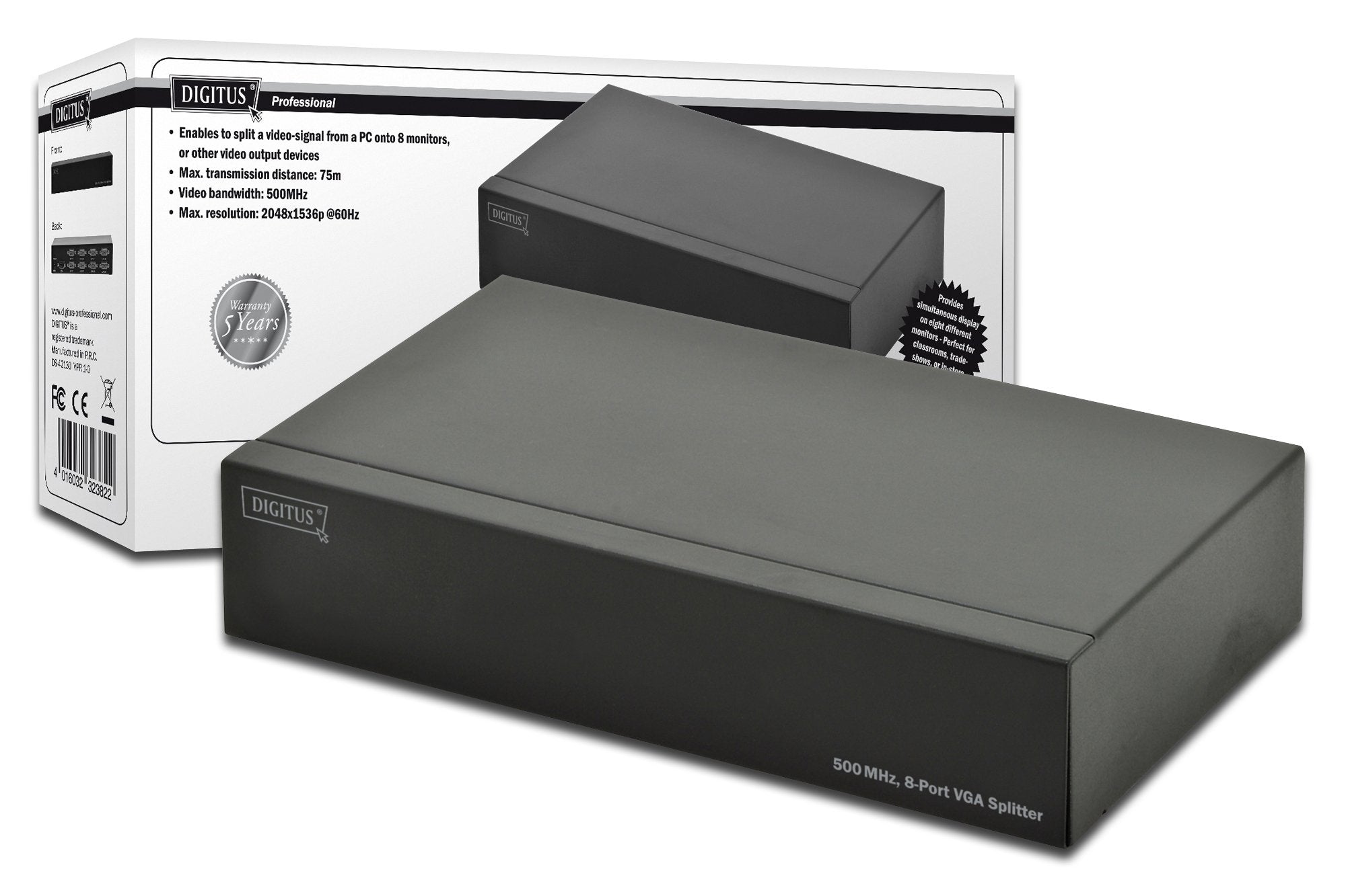 EAN 4016032323822 - Digitus DS-42130 divisor de video VGA 8x VGA imagen 1