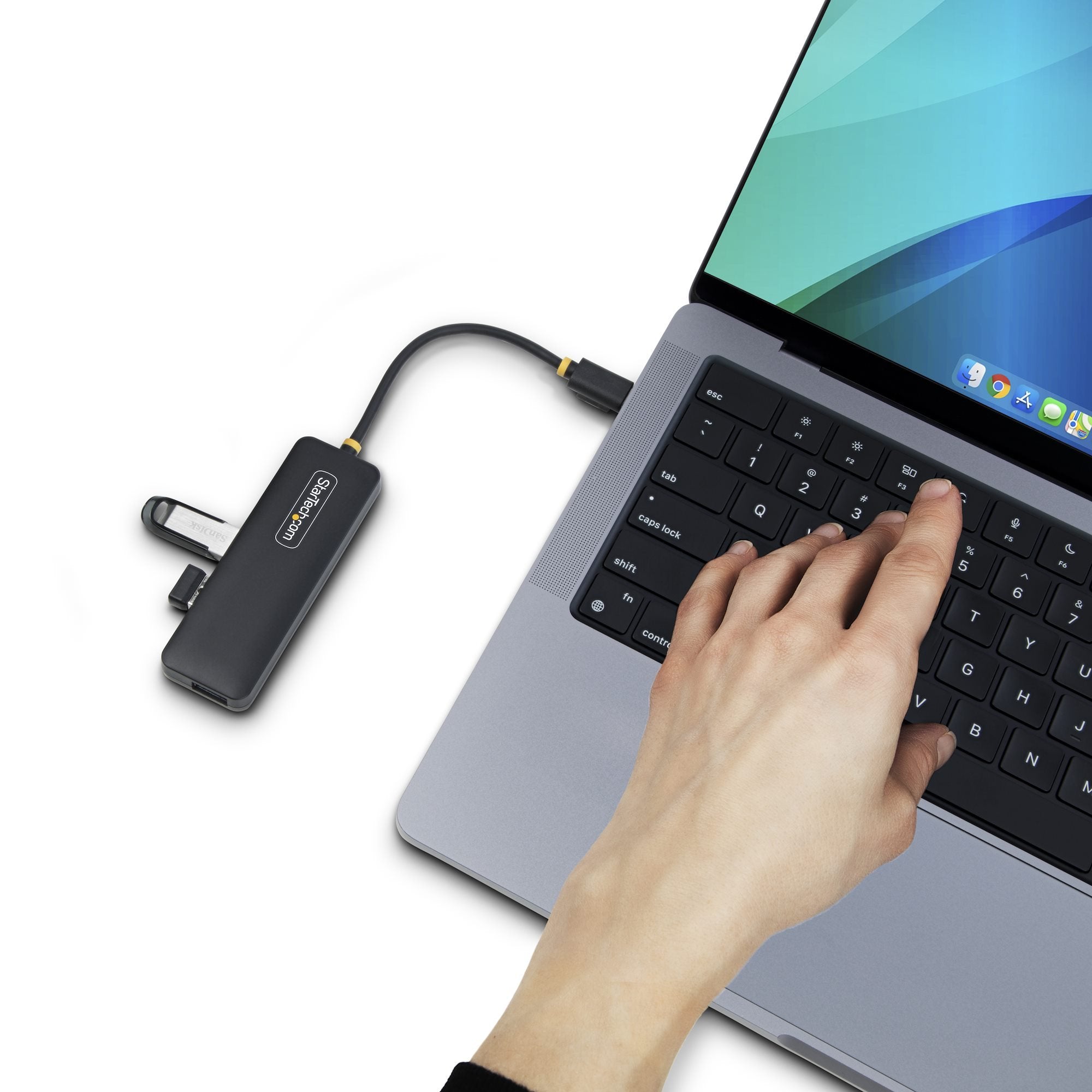 EAN 0065030912136 - StarTech.com H5C4A-USB-HUB hub de interfaz USB 3.2 Gen 1 (3.1 Gen 1) Type-C 5000 Mbit/s Negro imagen 9