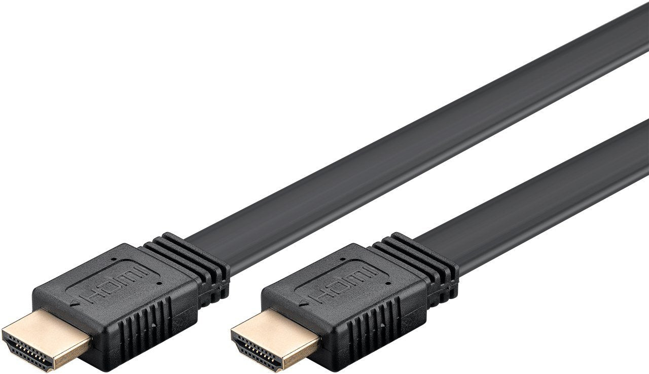 Goobay High Speed Hdmi 2.1 Flachcable Mit Ethernet 8k / 60 Hz (Negro, 3 Meter, 48 Gbit/S) 77145