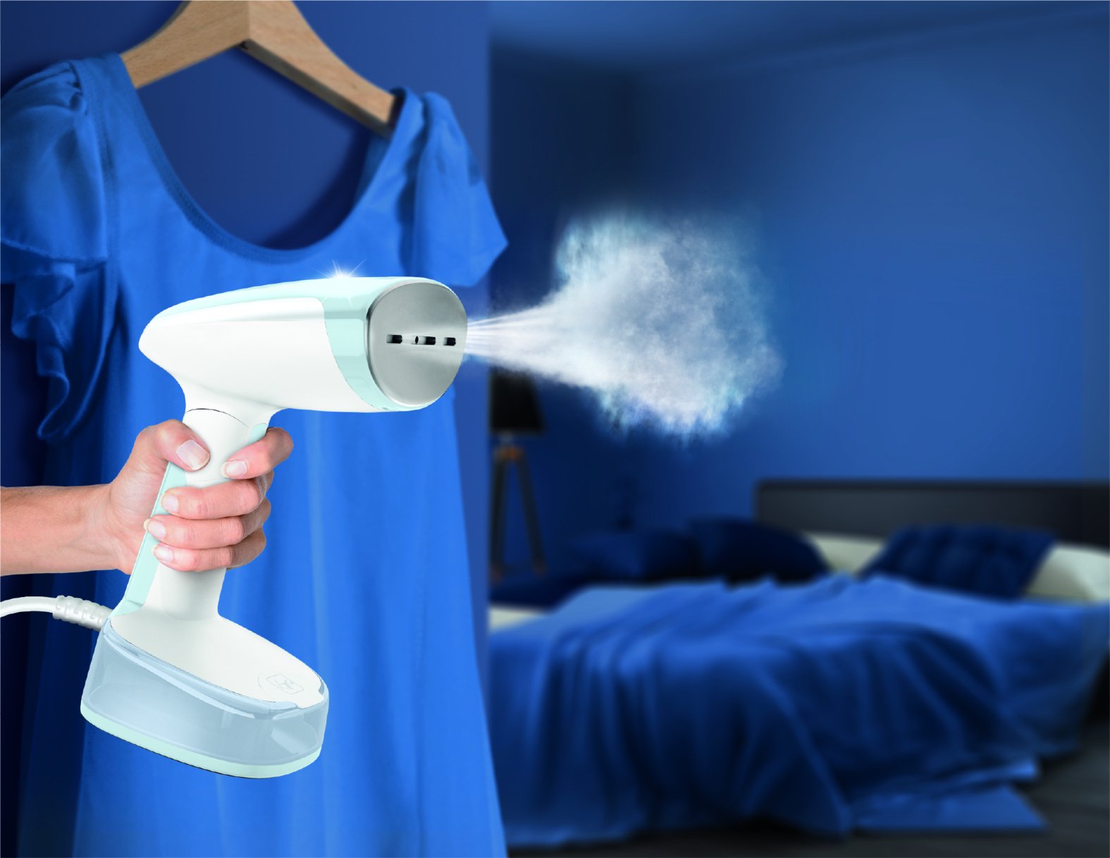EAN 3121040087763 - Tefal Access Steam Pocket DT3041 Vaporizador manual de prendas 1300 W Azul, Blanco imagen 7