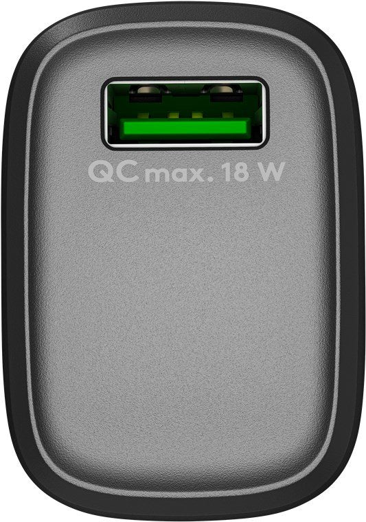 Cargador Rápido Goobay Usb-A Qc (18 W) Negro 61671
