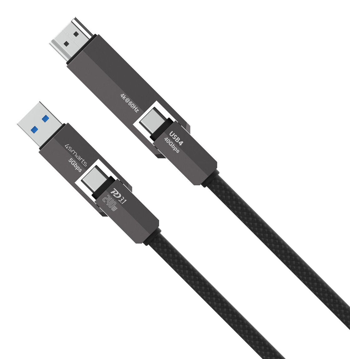 EAN 4252011911769 - 4smarts 549240 cable USB USB4 Gen 3x2 1,5 m USB C Negro imagen 6