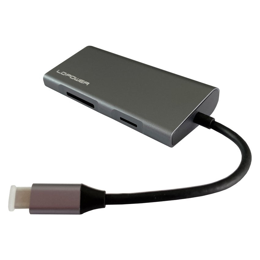 Lc-Power Lc-Hub-C-Multi-5 Base Para Portátil Alámbrico Usb 3.2 Gen 1 (3.1 Gen 1) Type-C Antracita, Negro