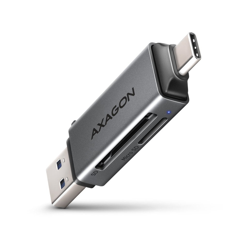 EAN 8595247907134 - Axagon CRE-DAC USB-C+ USB-A 5 Gbps MINI card reader 2-slot & lun SD/microSD lector de tarjeta USB 3.0 Typ imagen 1