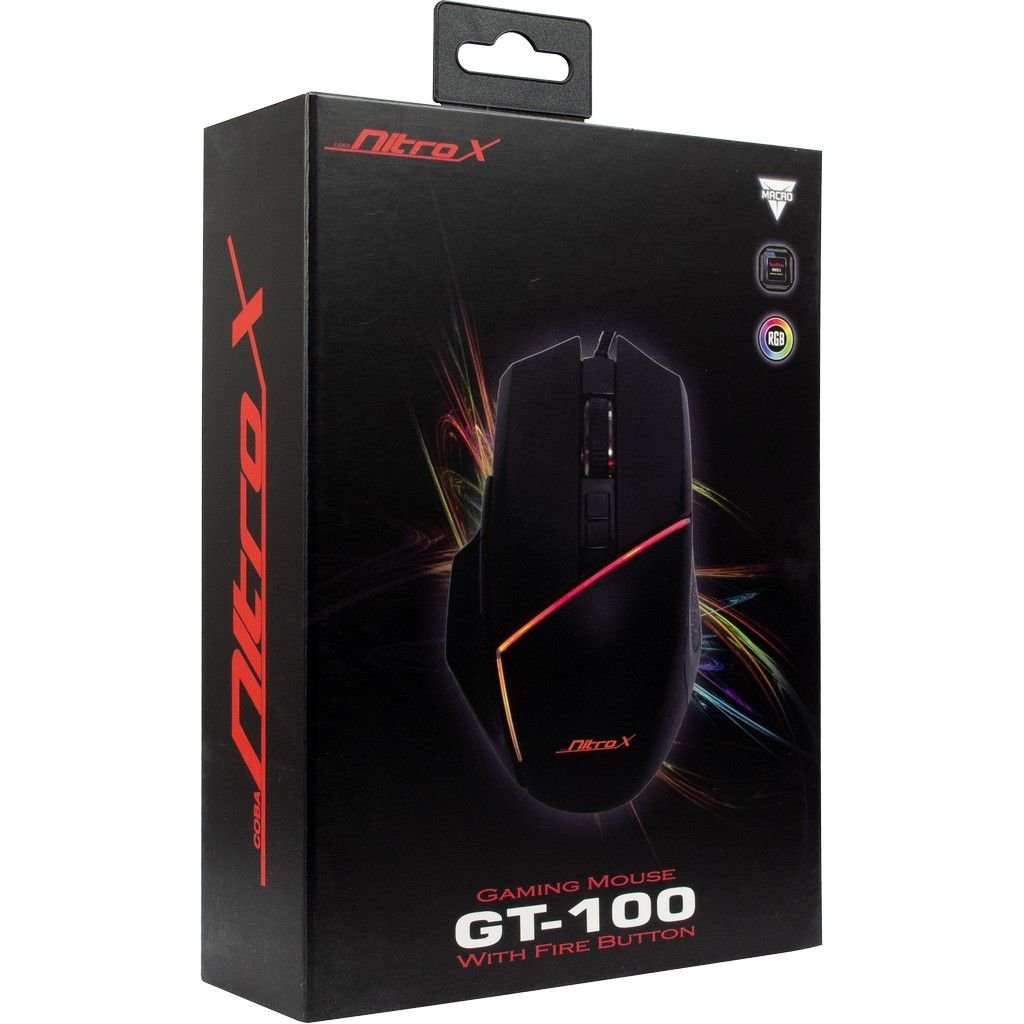 Inter-Tech Raton Gaming Gt-100 Rgb Con Cable Usb Negro Retail