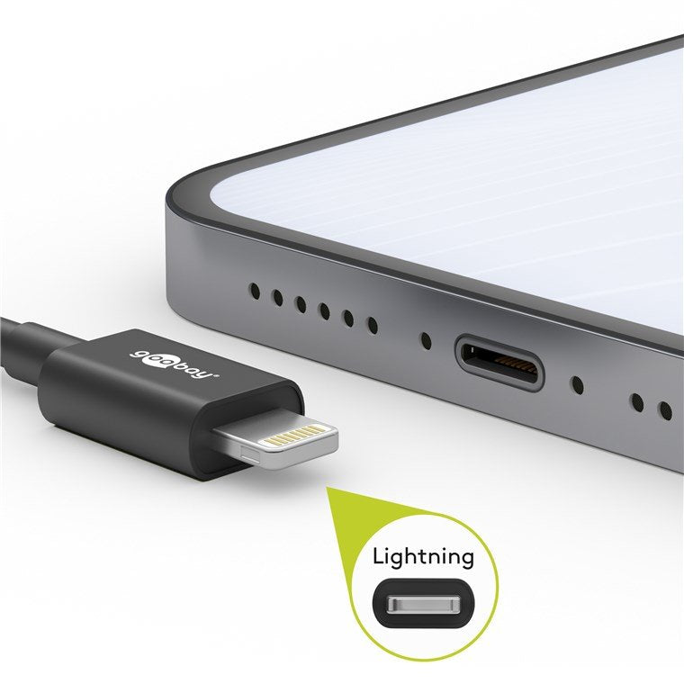 EAN 4040849635236 - Goobay 63523 cable de conector Lightning 1 m Negro imagen 4