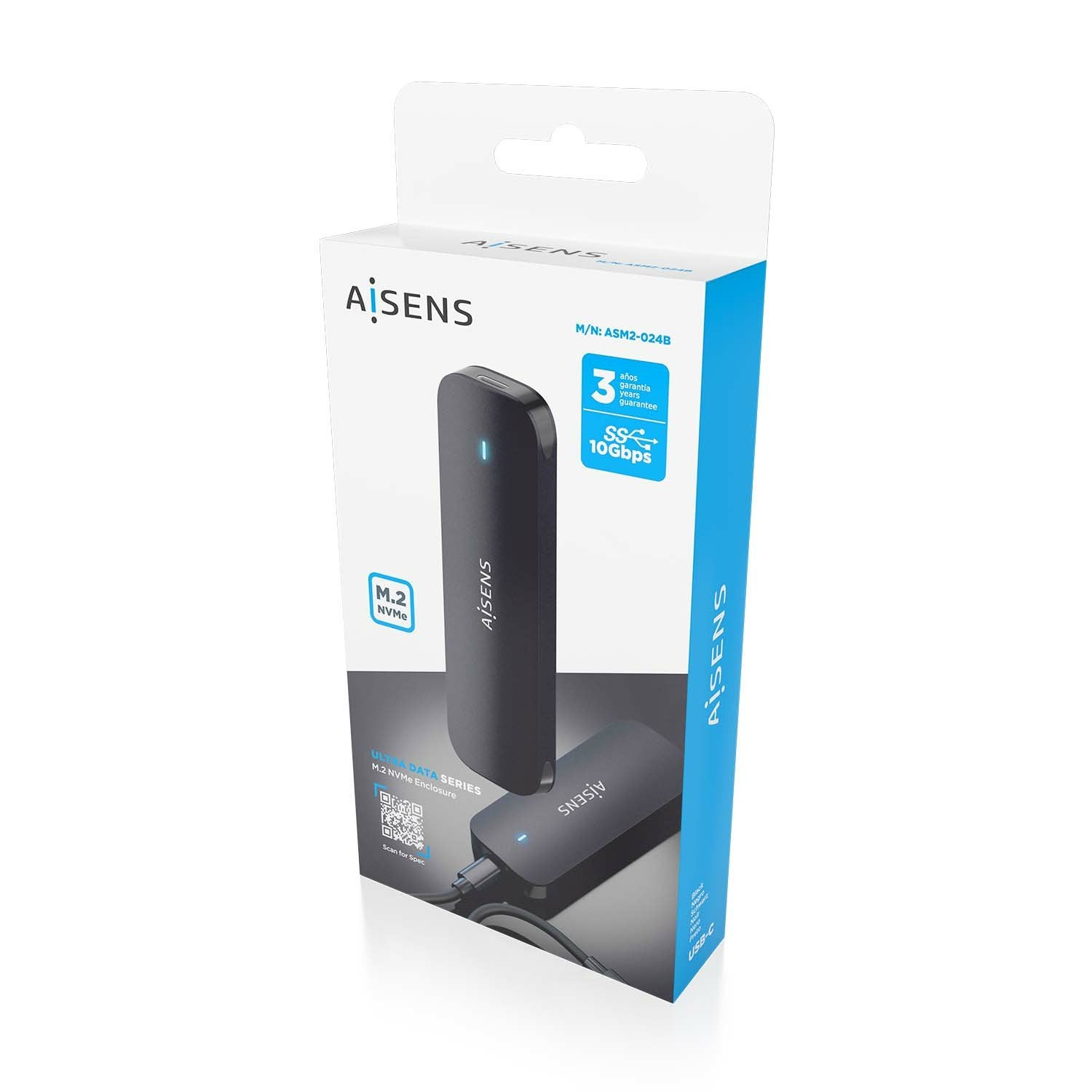 EAN 8436574709681 - AISENS ASM2-024B caja para disco duro externo Caja externa para unidad de estado sólido (SSD) Negro imagen 6