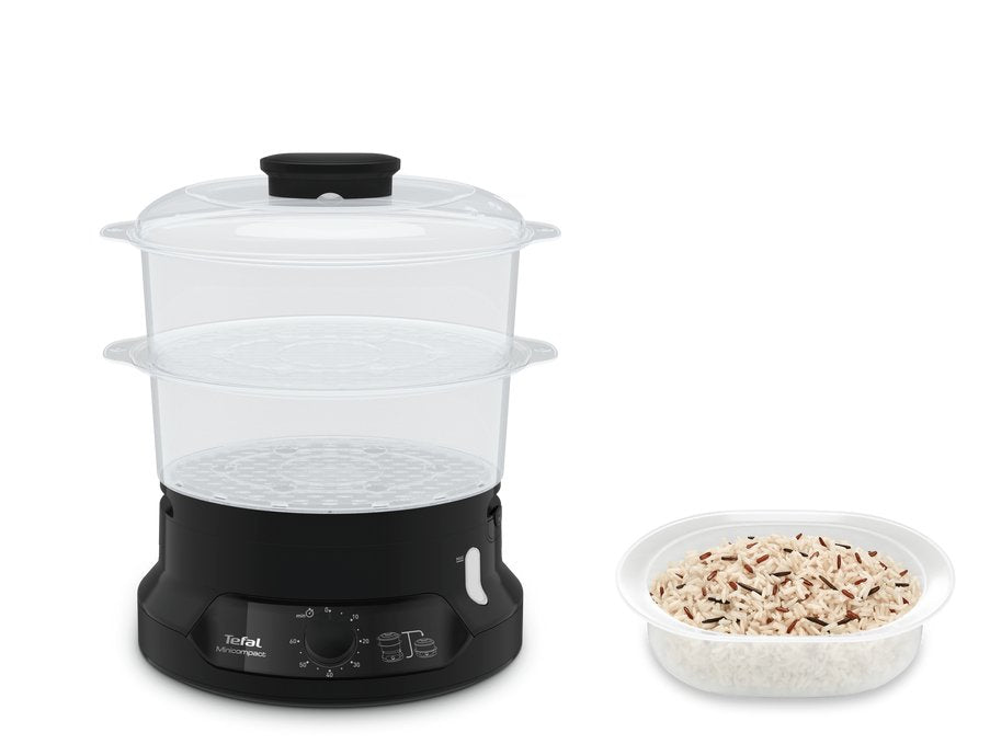 EAN 3045380019225 - Tefal Minicompact VC139810 vaporizador 2 cesta(s) Independiente 800 W Negro imagen 1