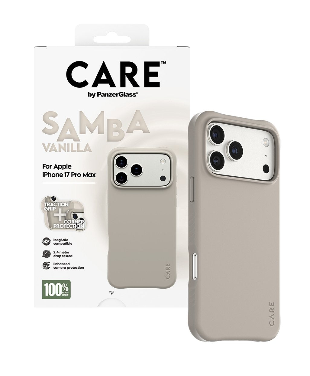 EAN 5715685027185 - PanzerGlass CARE™ by ® Samba Case Vanilla w. MagSafe iPhone 17 Pro Max funda para teléfono móvil Beige imagen 5