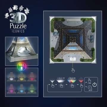 Ravensburger 3d Puzzle Iconics: Eiffel Tower - Con Luz 216 Partes 12008024