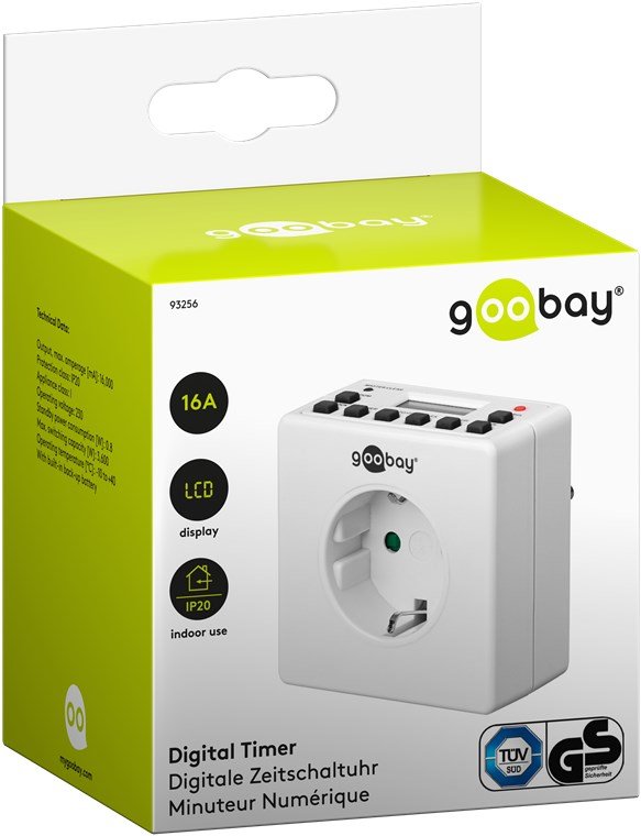 EAN 4040849932564 - Goobay 93256 contador eléctrico Blanco Programador eléctrico diario/semanal imagen 6