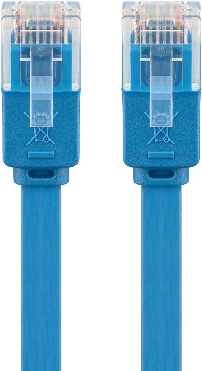 Latiguillo Cat 6, U-Utp, 2.00 M, Azul, Plano Cu-Pvc