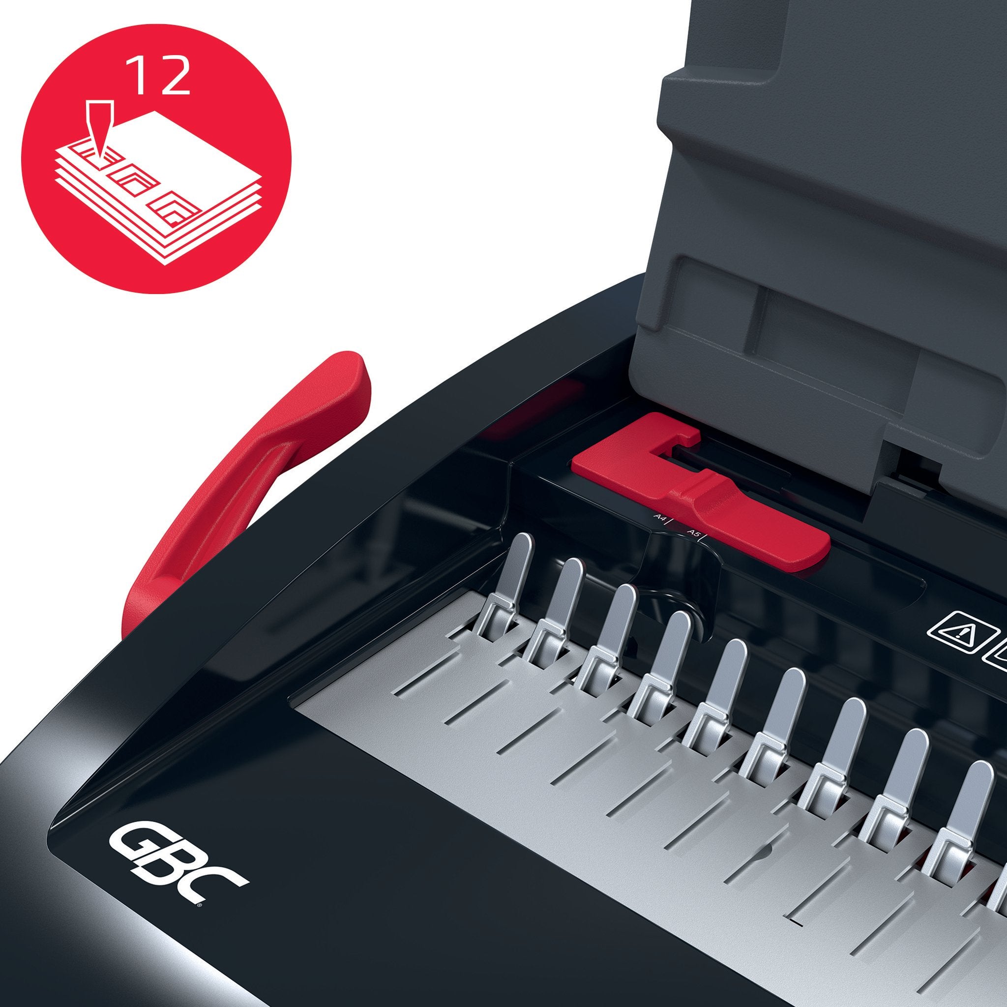 EAN 5028252644457 - GBC CombBind CB12 Encuadernadora de canutillo 165 hojas Negro, Rojo imagen 4