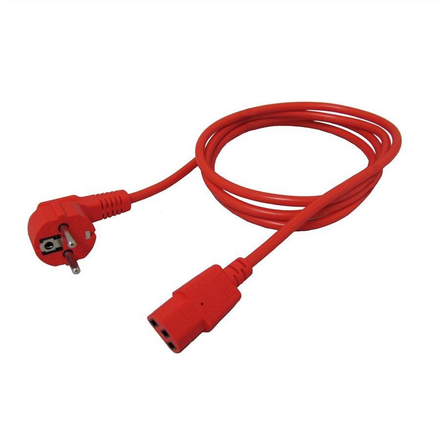 Roline Netzcable, Gerade Iec-Buchse, Rot, 1,8 M