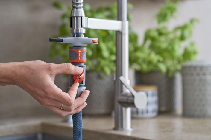 Manguera Gardena Textilschlauch Liano Xtreme 1/2", 10 Meter Set + Indoor-Adaptador 18490-20