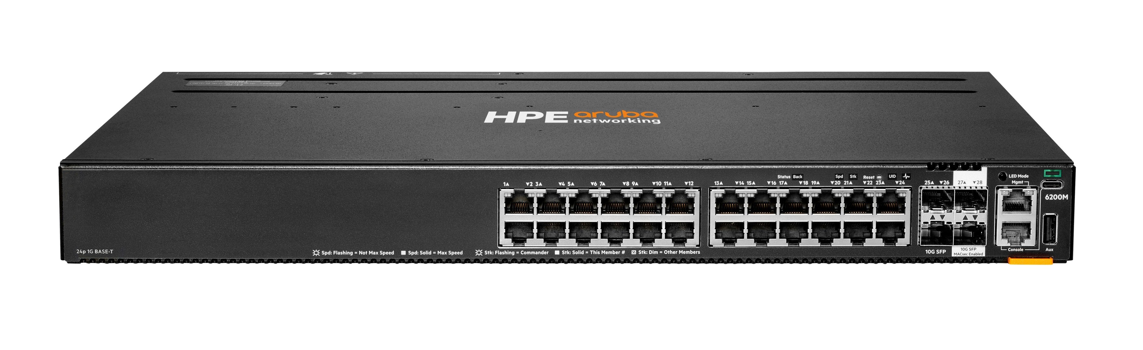 EAN 0190017535005 - HPE Aruba Networking CX 6200M 24G 4SFP+ Switch imagen 1