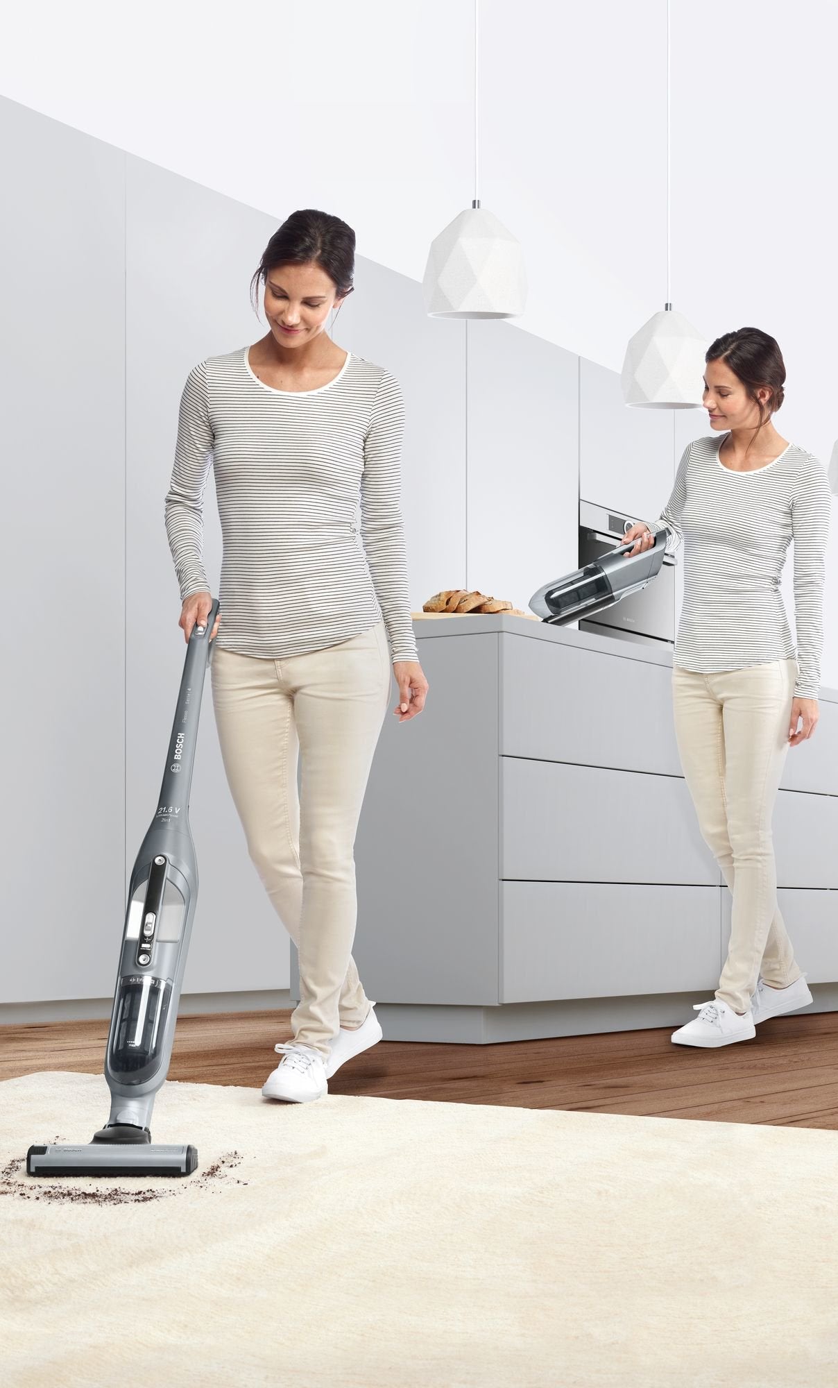 Aspirador Escoba Con Batería Bosch Bch3p210 21.6v Autonomía 50 Min