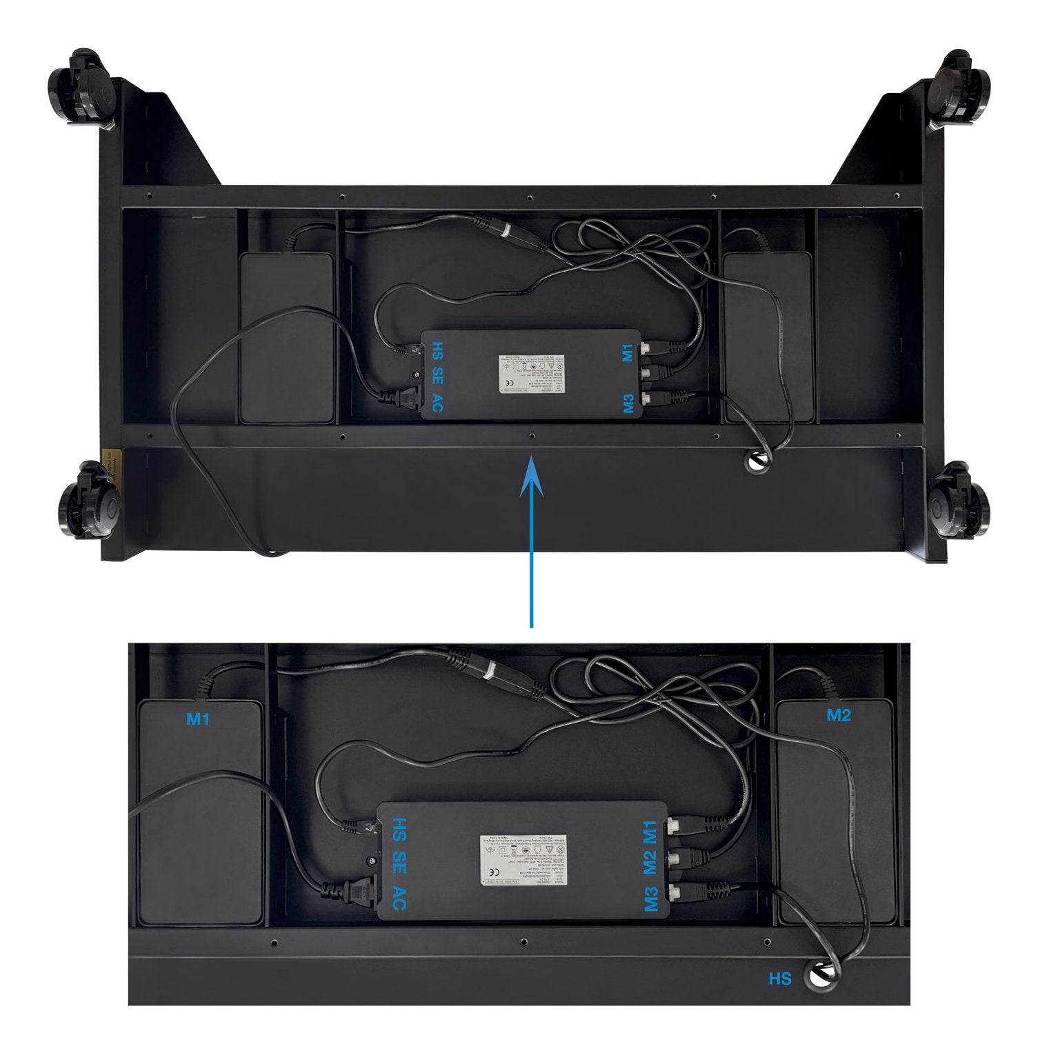 Soporte Suelo Ruedas Eléctrico "Uros" 52-84 2 Bult