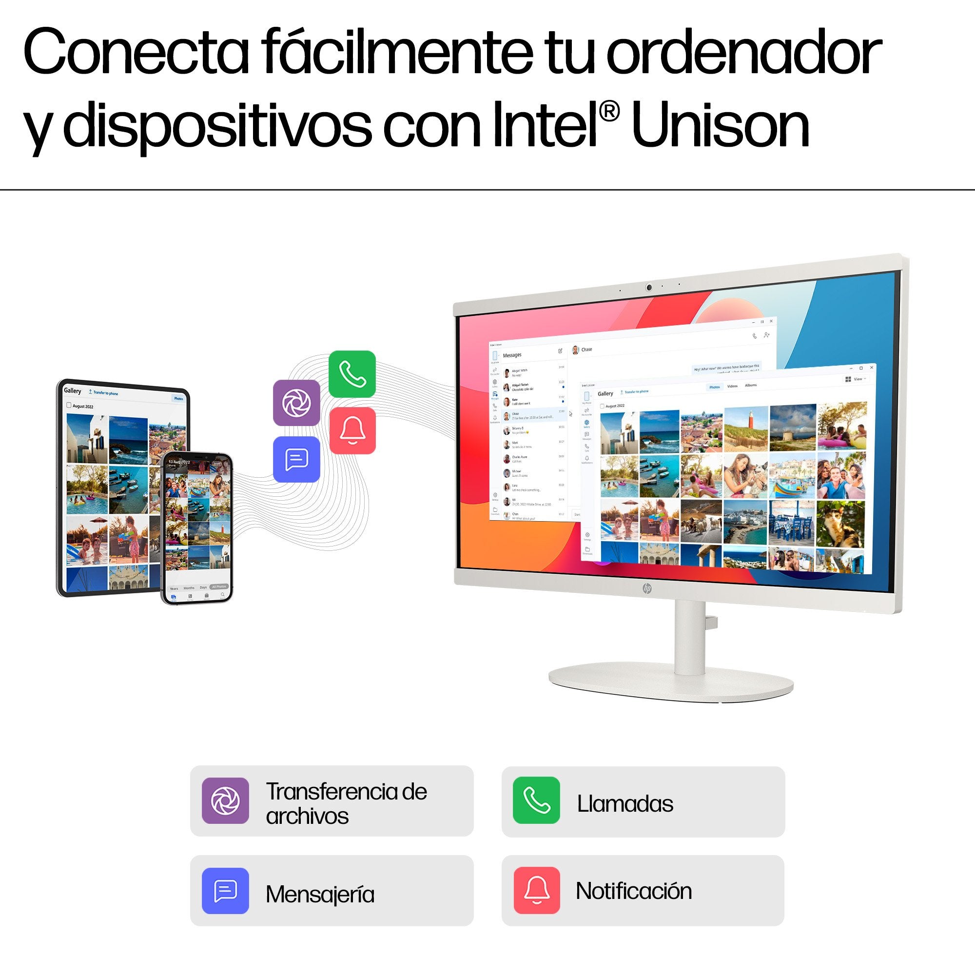 EAN 0198828053602 - HP All-in-One Desktop 22-dg0026ns N200 8 GB DDR5-SDRAM 256 GB SSD Windows 11 Home Blanco imagen 9