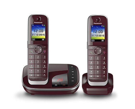 Panasonic Kx-Tgj322 Teléfono Dect Rojo Identificador De Llamadas