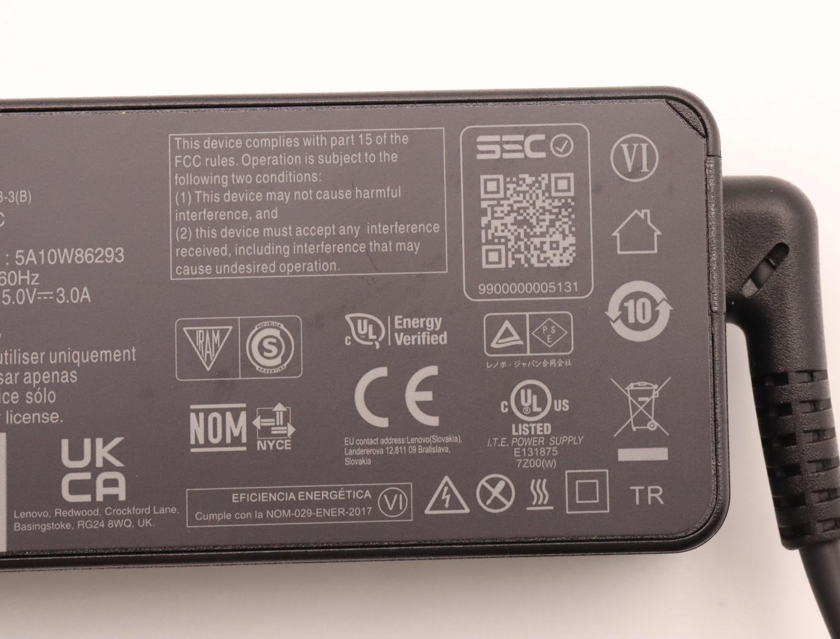 EAN 5715063427040 - Lenovo 5A10W86293 adaptador e inversor de corriente Interior 45 W Negro imagen 5