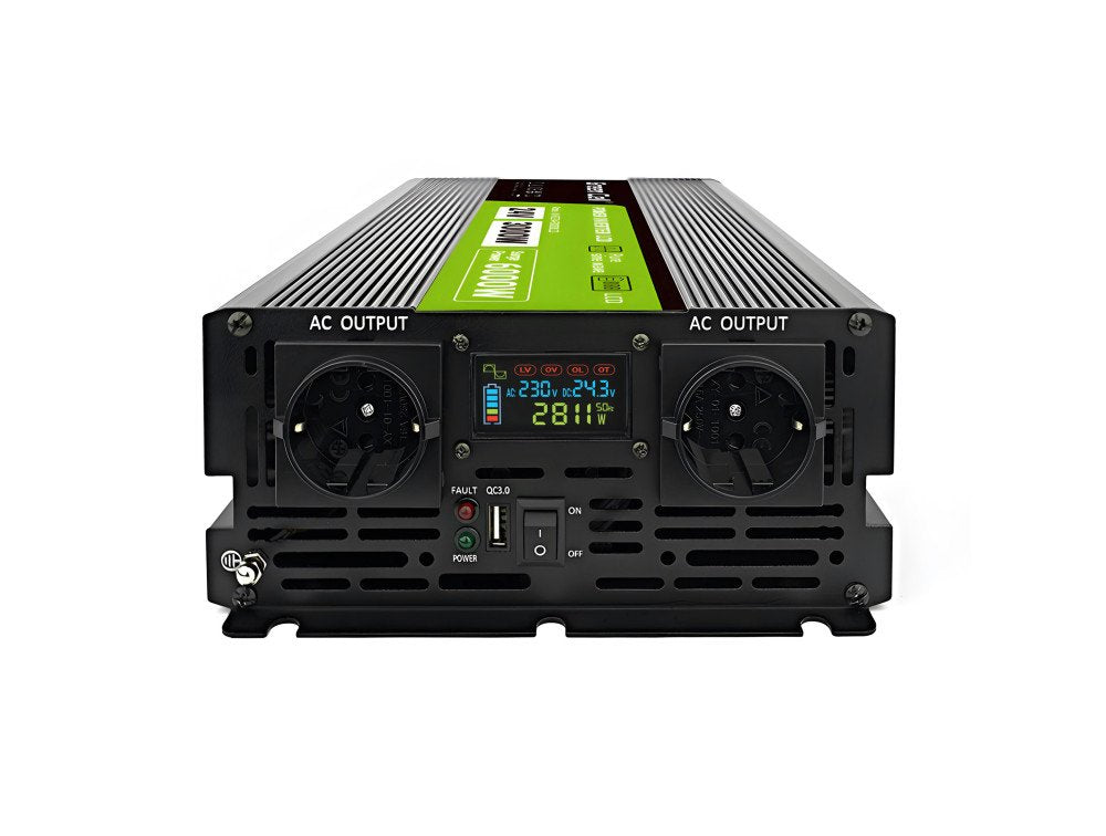Green Cell Power Inverter 24v-230v 3000w 6000w With Lcd Display - Pure Sine Wave