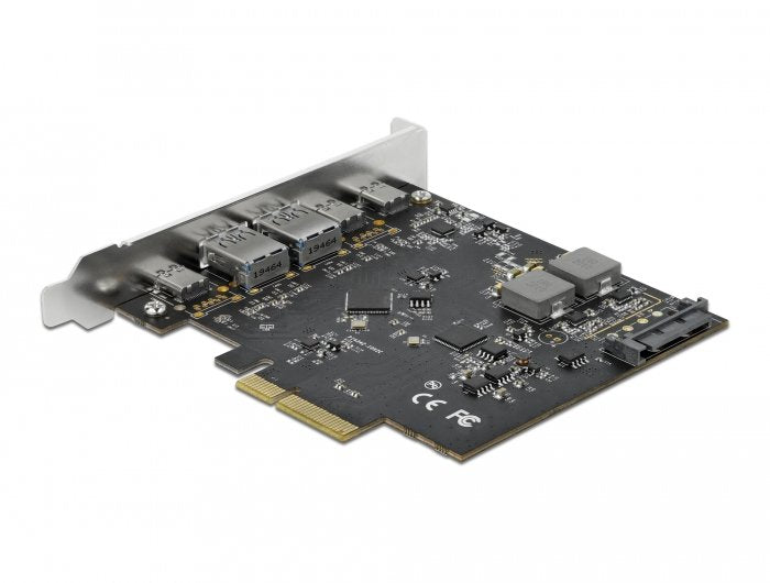 Delock Tarjeta Pci Express X4 A 3 X Usb Tipo-C + 2 X Usb Typ-A