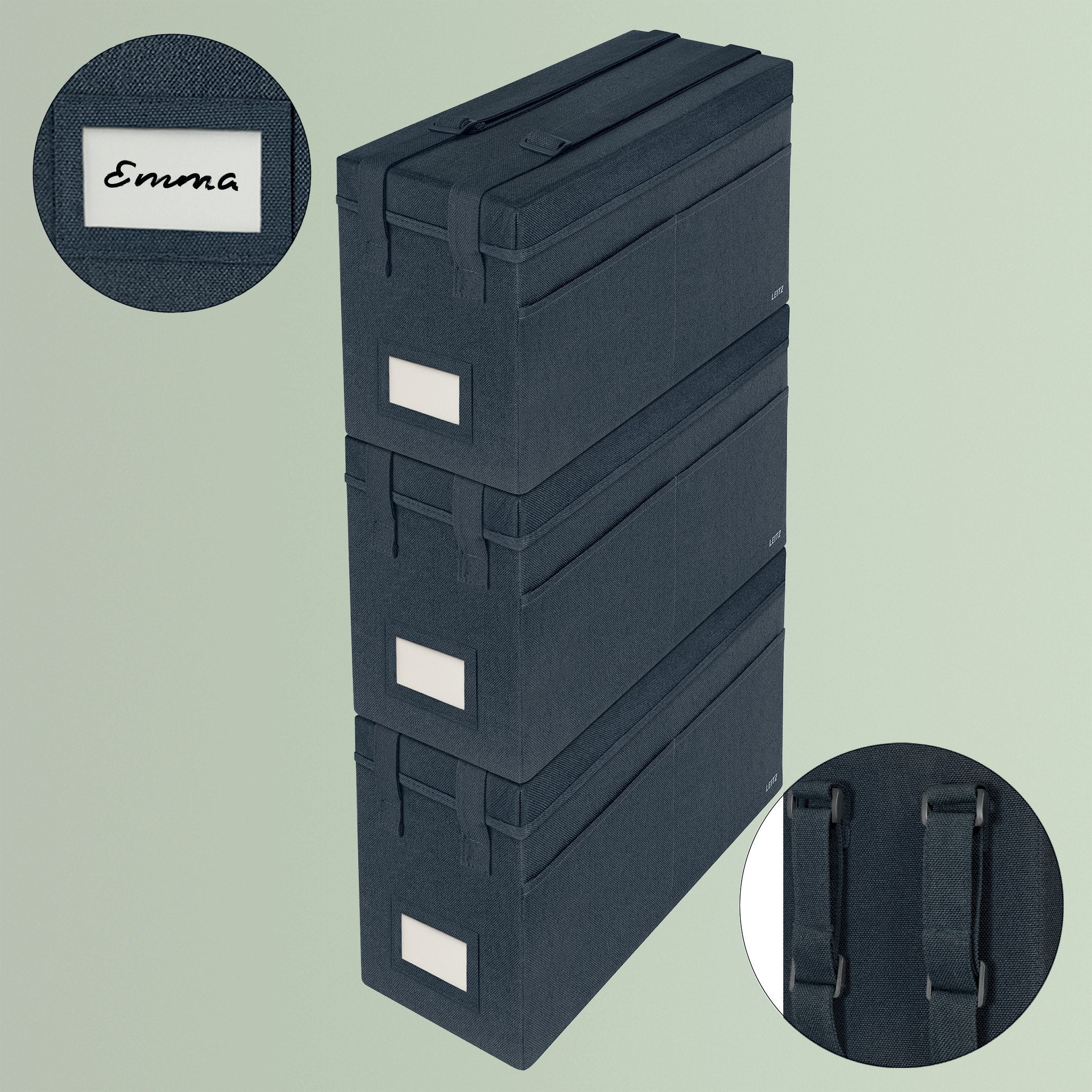 Leitz Desking Work Bag With Lid Gris 200x260x465 Wxhxd