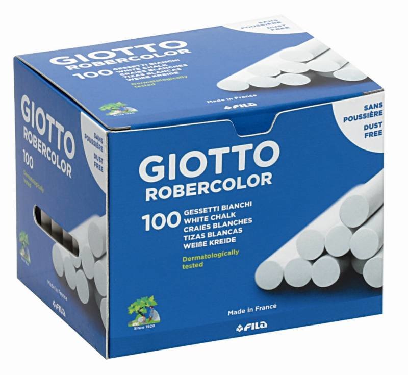 Giotto Tiza Robercolor Blanco Antipolvo Caja De 100