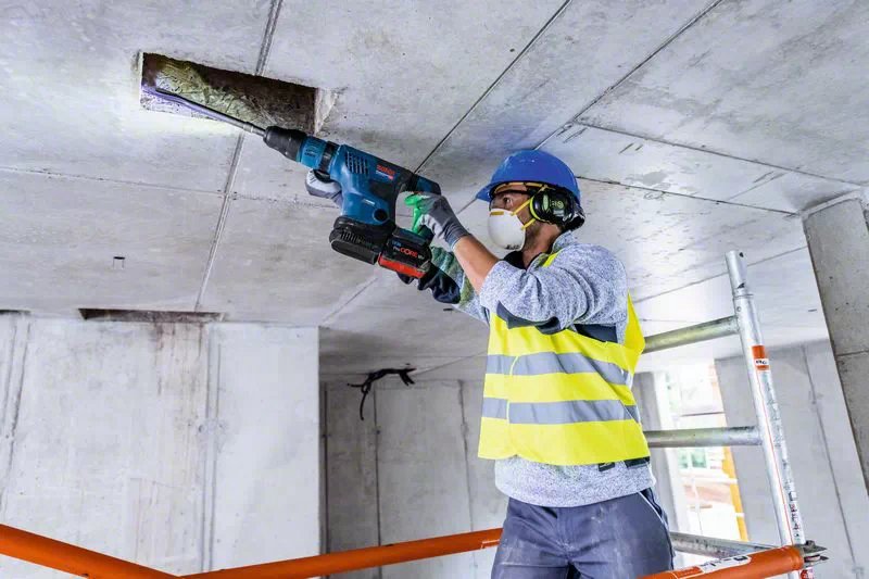 Taladro Percutor A Batería Bosch Biturbo Gbh 18v-36 C Professional 0611915003