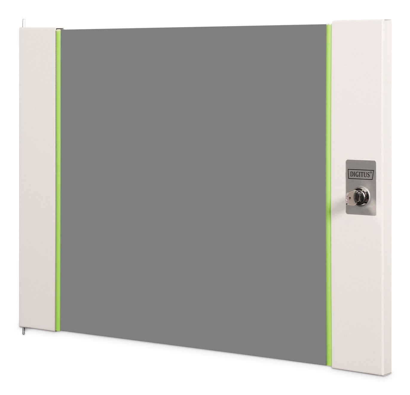 Puerta Frontal De Cristal Para Armario Mural Unique De 19" Y 9u Color Gris (Ral 7035)