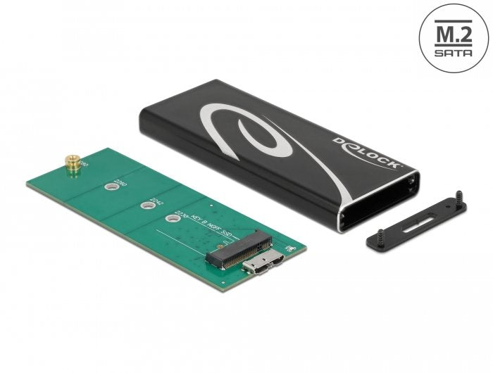 Delock 42007 Caja Para Disco Duro Externo Caja Externa Para Unidad De Estado Sólido (Ssd) Negro M.2