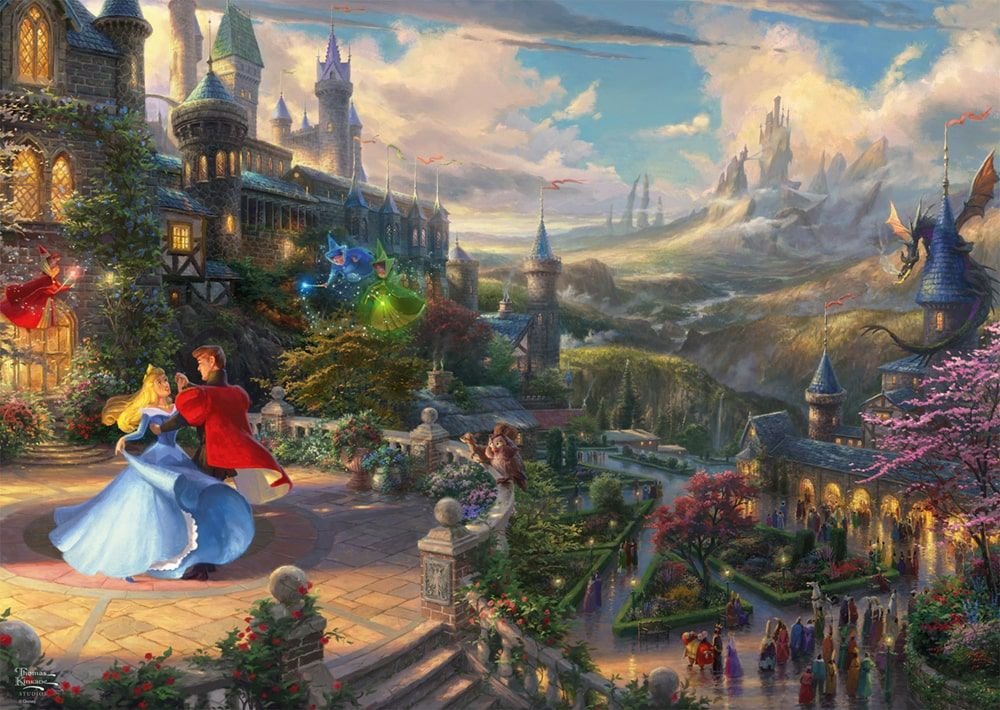 Puzzle Schmidt Spiele La Bella Durmiente Bailando Bajo La Luz Encantada, Puzzle Disney Dreams Collections 57369