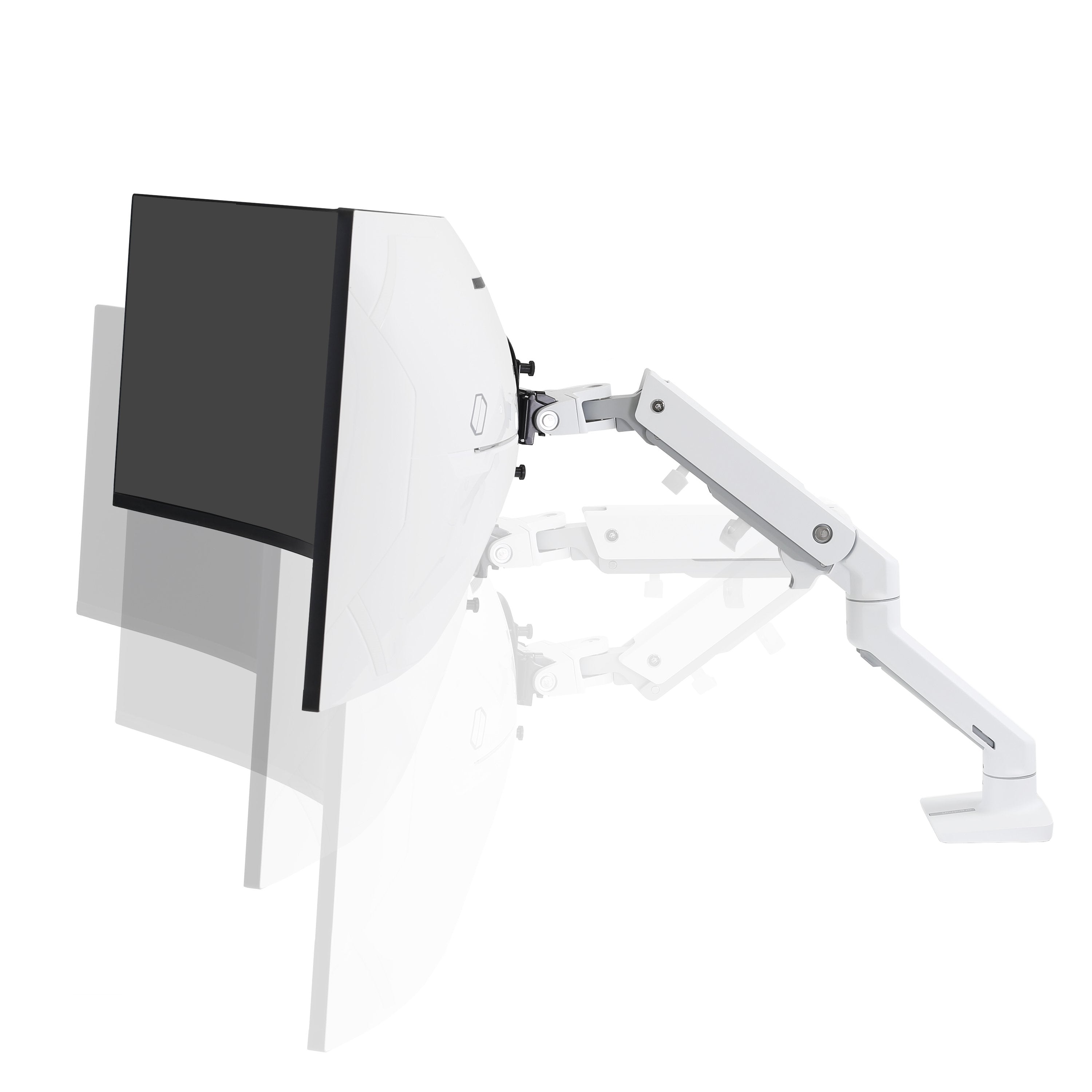 EAN 0698833085792 - Ergotron HX Series 45-647-216 soporte para monitor 124,5 cm (49") Escritorio Blanco imagen 3