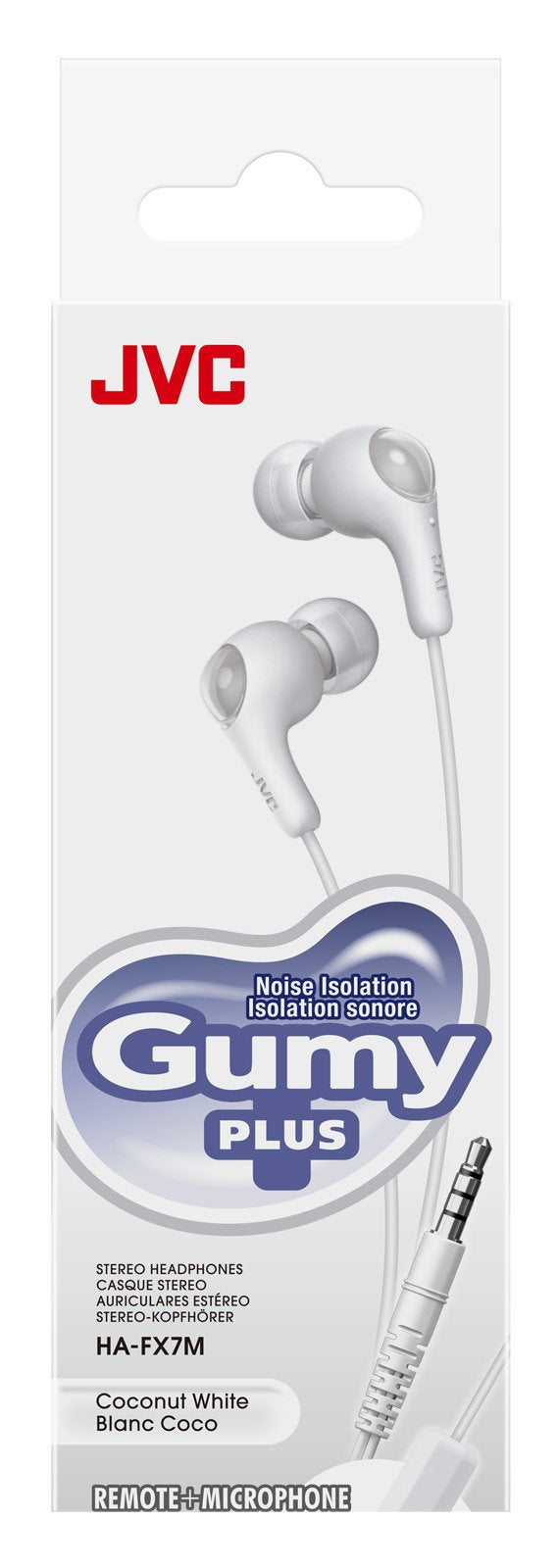 Gumy Plus Ha-Fx7m In Ear With Mic + Remote Headphones White