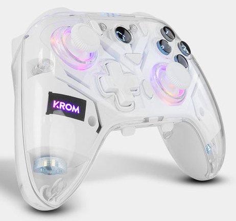 EAN 8436587974977 - Krom NXKROMKRYSTAL mando y volante Transparente, Blanco Bluetooth/USB Gamepad Analógico/Digital Android, imagen 7