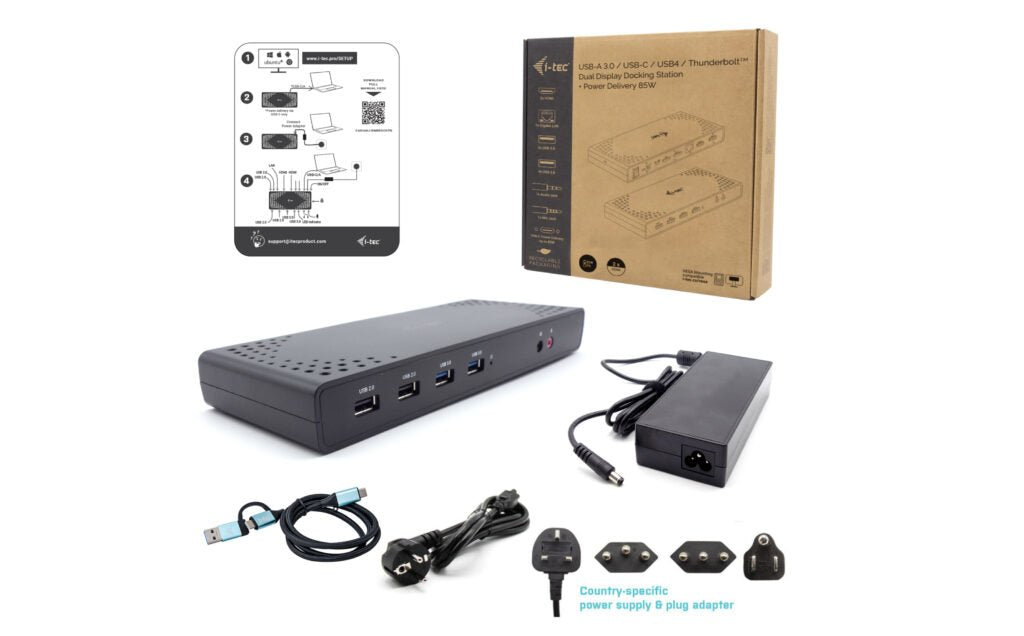 I-Tec Usb 3.0 / Usb-C / Thunderbolt Dual Display Docking Station + Power Delivery 85w