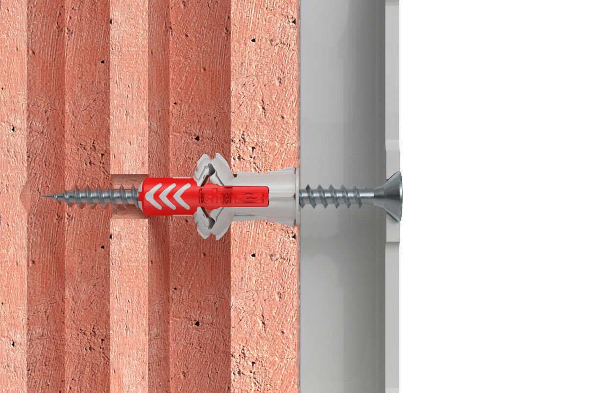 Taco Fischer Duopower 8x40 Rb K Gris Claro/Rojo, 8 Piezas, Con Tornillo Y Pegatinas 535957