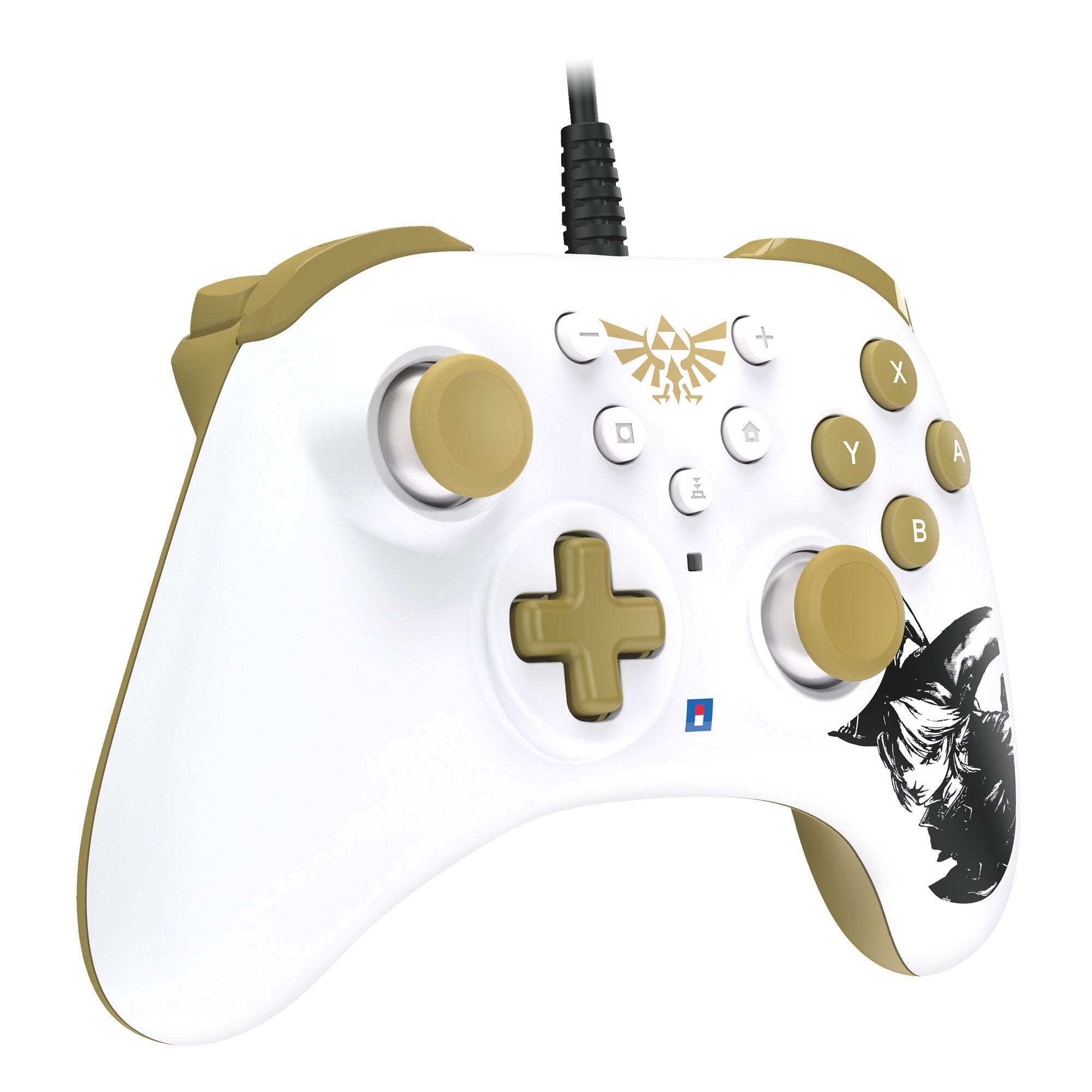 Hori Horipad Turbo (Zelda), Gamepad Blanco/Dorado, Nintendo Switch