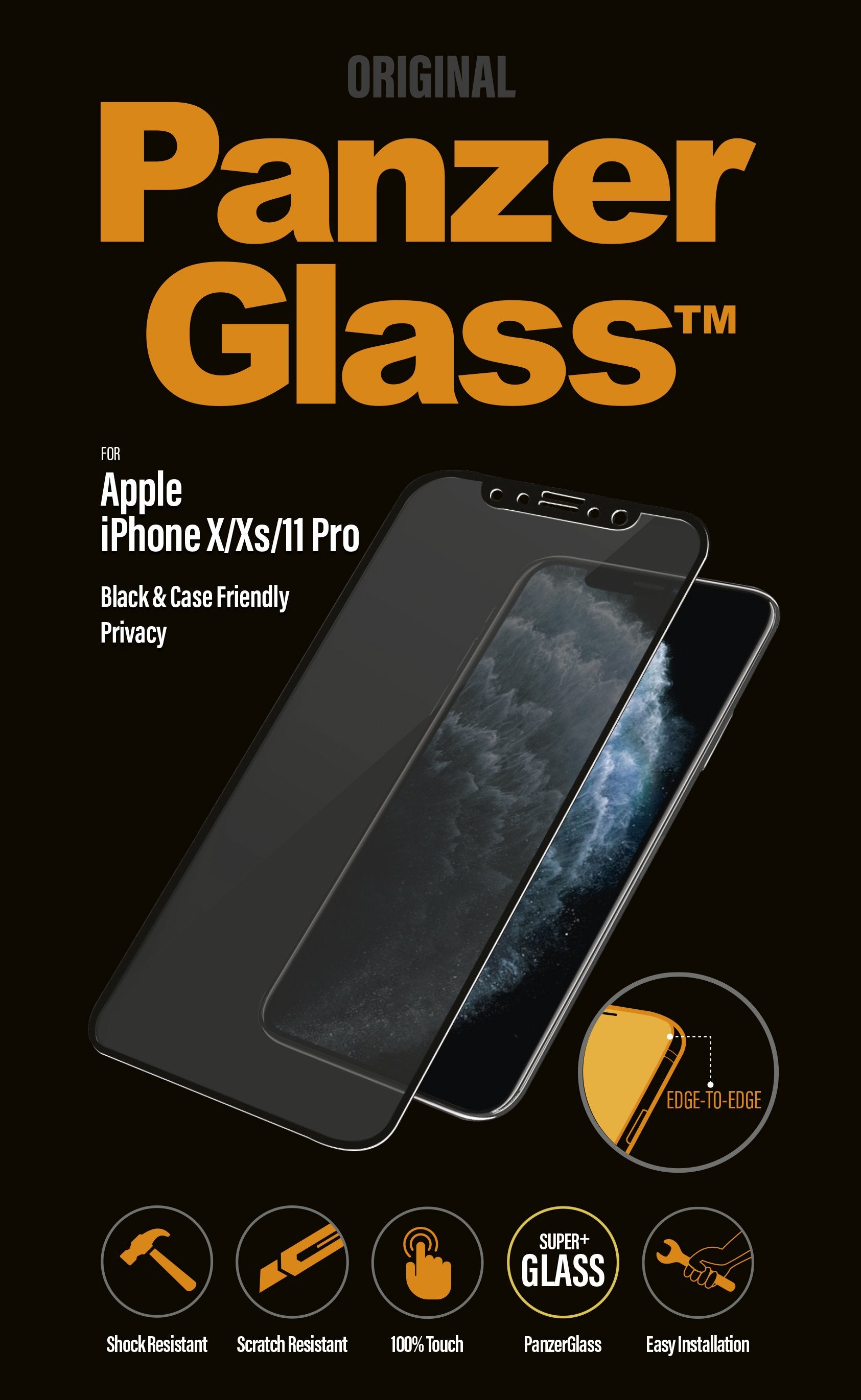 EAN 5711724126642 - PanzerGlass ® Privacy Screen Protector iPhone 11 Pro | X | Xs | Edge-to-Edge Protector de pantalla Apple imagen 5