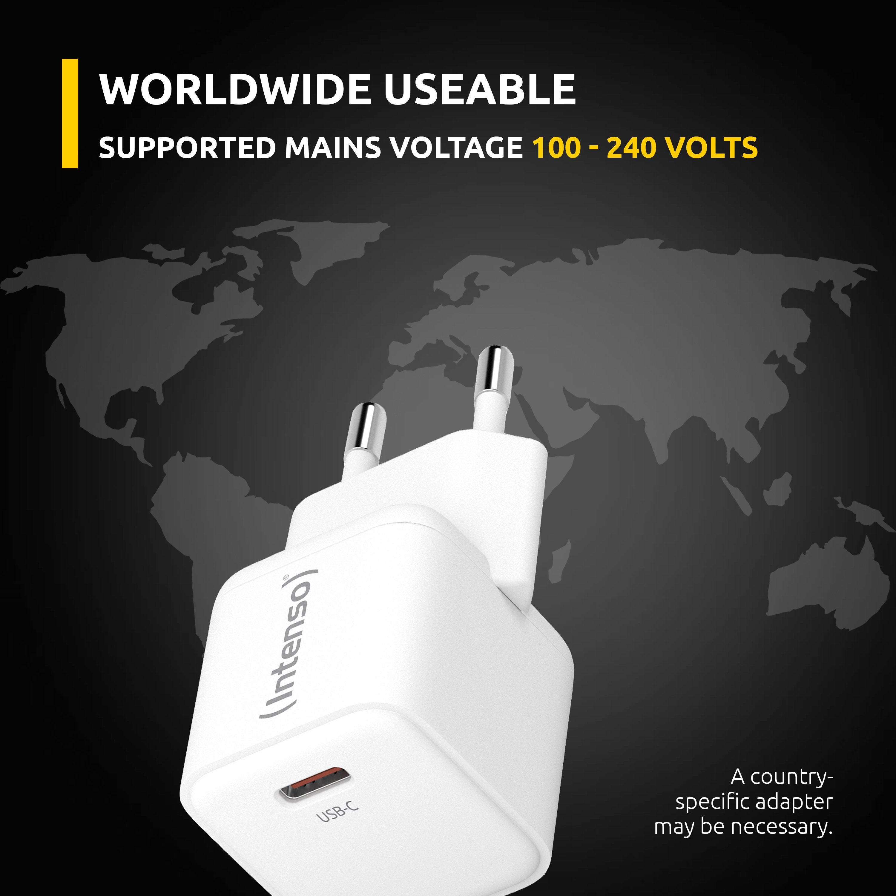 EAN 4034303033317 - Intenso POWER ADAPTER USB-C GAN/7803022 Universal Blanco Corriente alterna Carga rápida Interior imagen 8